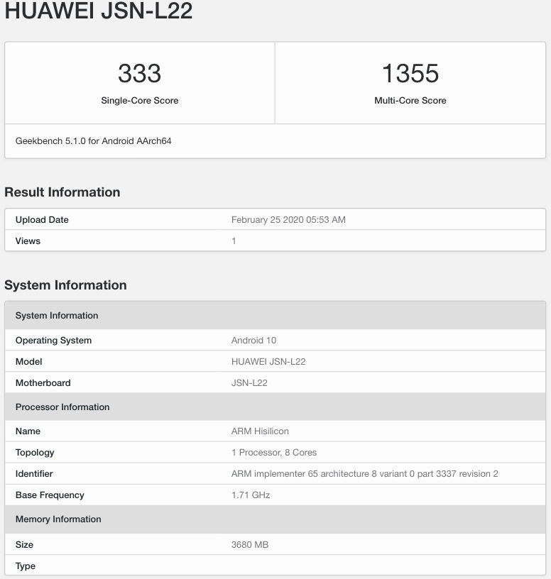 Honor 9X Lite spotted on Geekbench