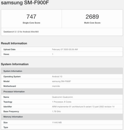 samsung galaxy fold android 10 update