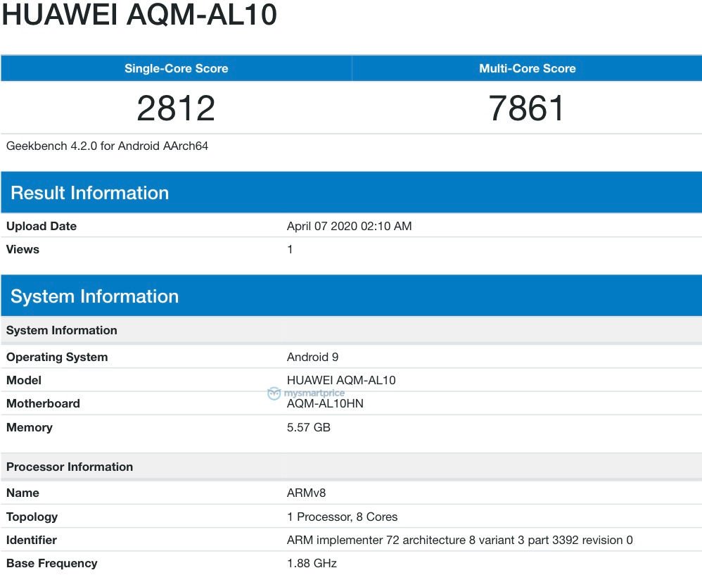 Honor Play 4T Pro (AQM-AL10) spotted on Geekbench