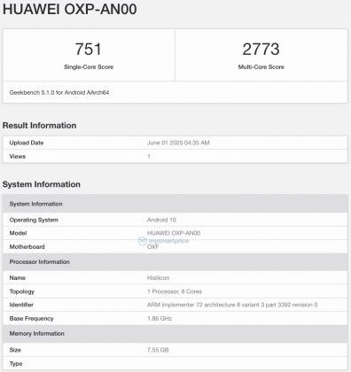 Honor Play 4 Pro Geekbench