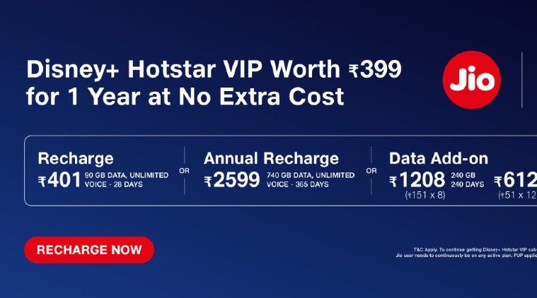 jio phone hotstar recharge plan