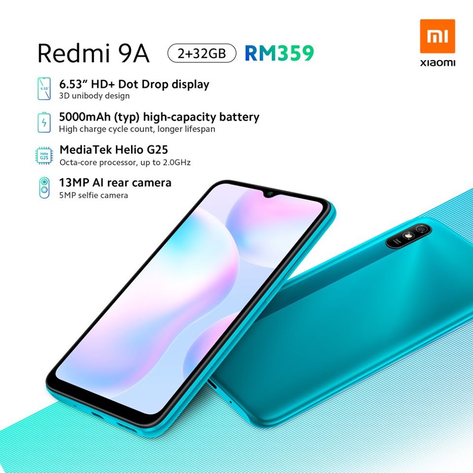 redmi-9a-with-6-53-inch-hd-dot-drop-display-5000mah-battery-launched