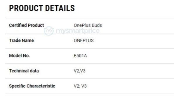 OnePlus Buds Certification