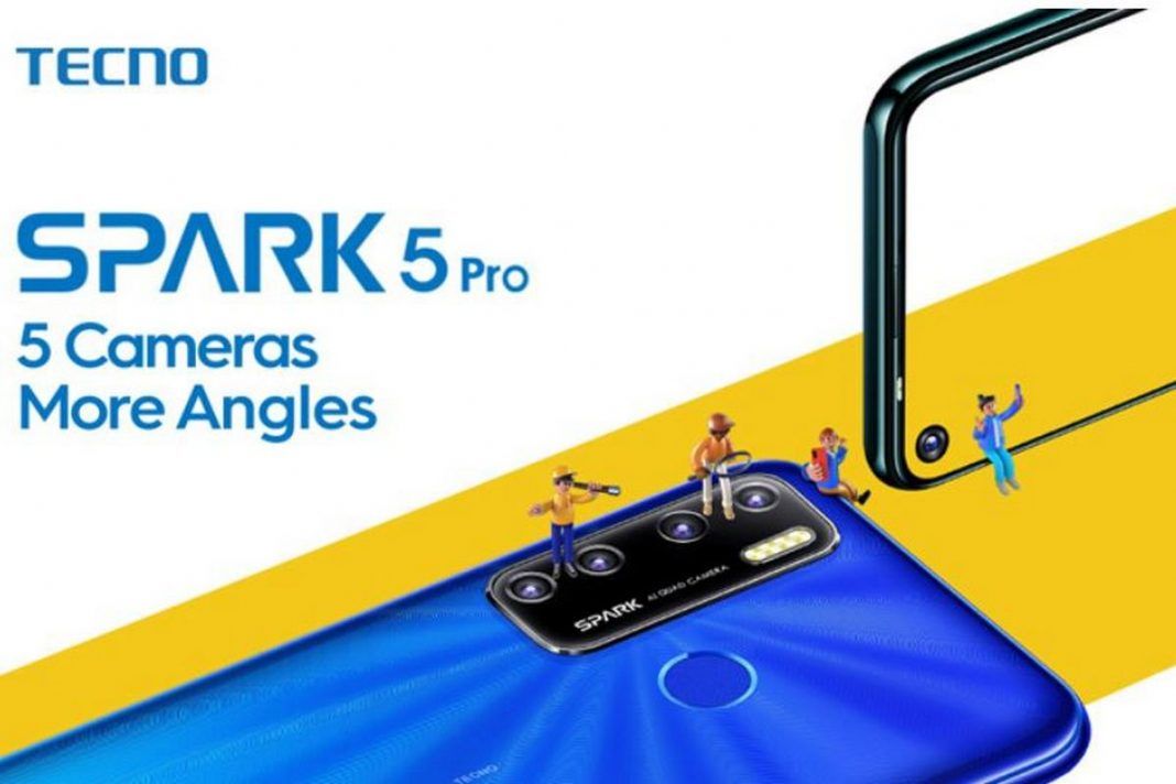 Tecno Spark 5 Pro with 5000mAh Battery, Punchhole Display