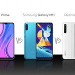 Redmi 9 Prime vs Samsung Galaxy M11 vs Realme Narzo 10