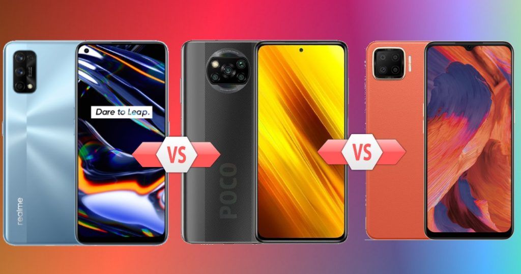 Poco X3 Vs Realme 7 Pro Vs Oppo F17 Price In India Specifications And Features Comparison Mysmartprice