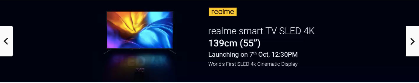 Realme Smart TV 55 launch date in India