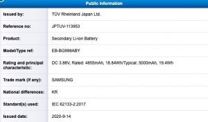 Samsung Galaxy S21 Ultra Battery (EB-BG998ABY)