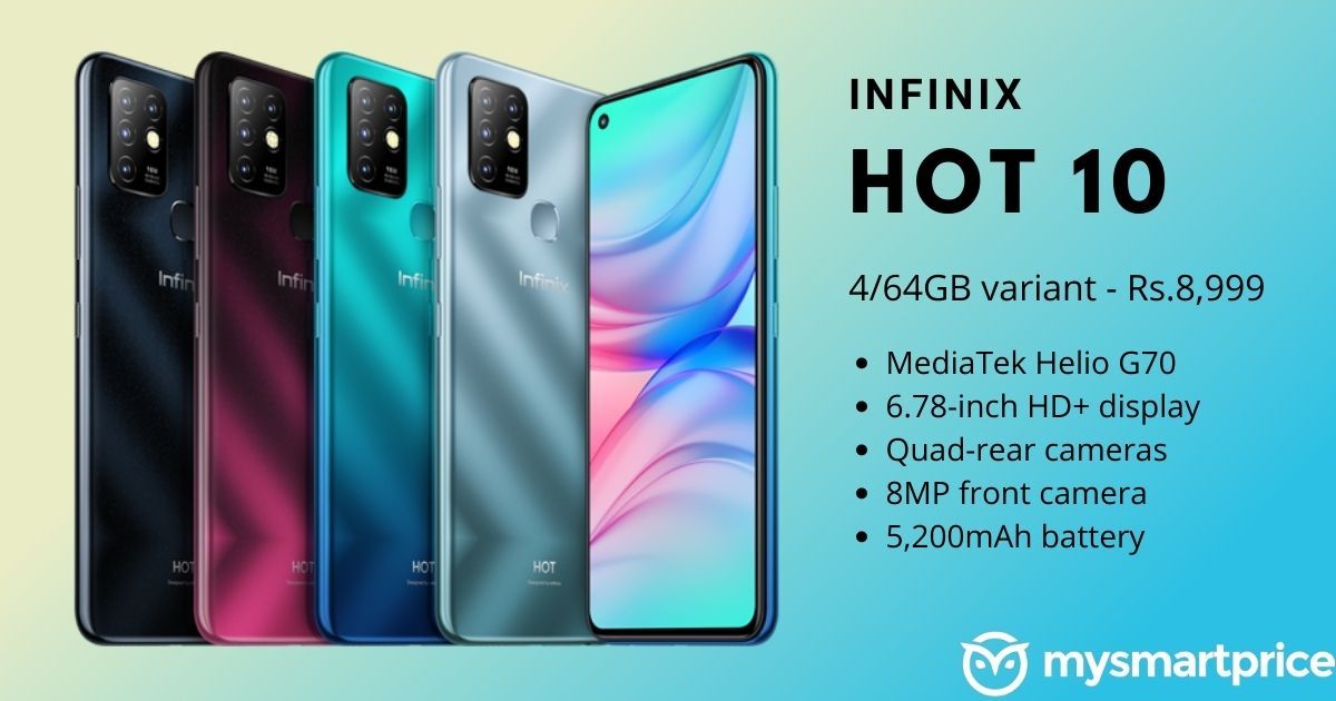 Infinix Hot 10 variant with 4GB RAM, 64GB storage launched in India