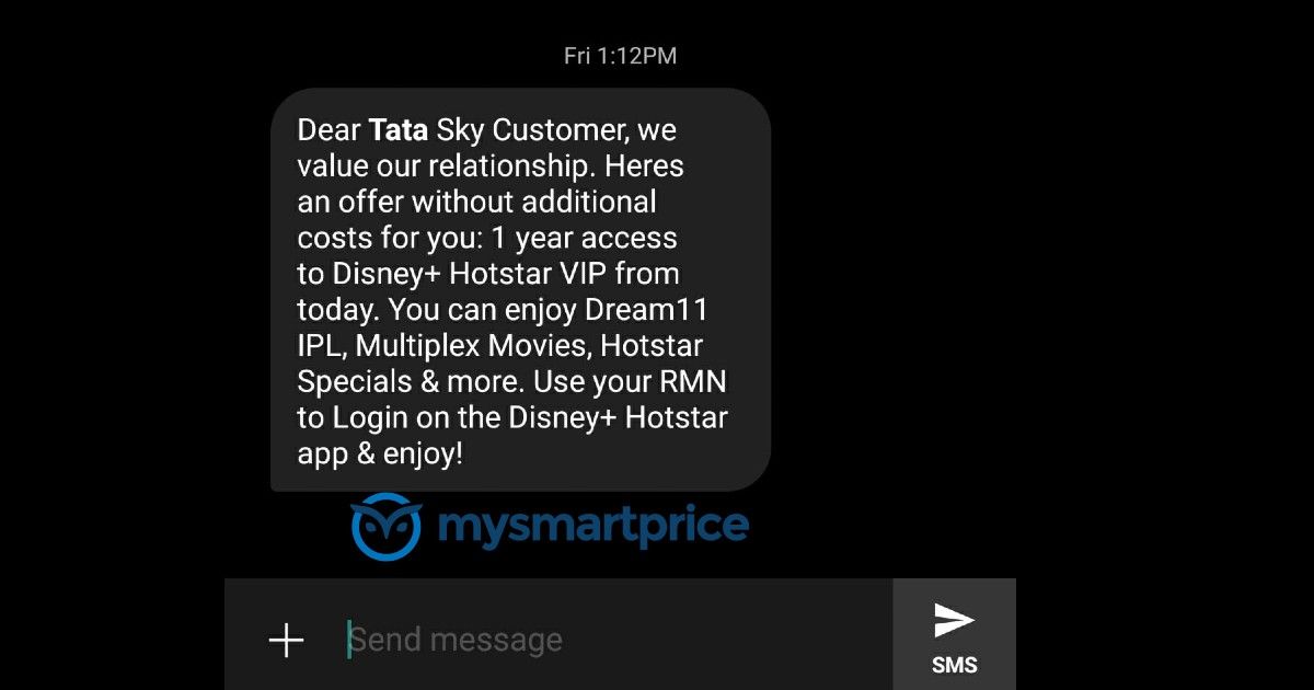 Ipl 2020 Tata Sky Dth Is Offering Free Disney Plus Hotstar Vip Subscription Free To Its Users Mysmartprice