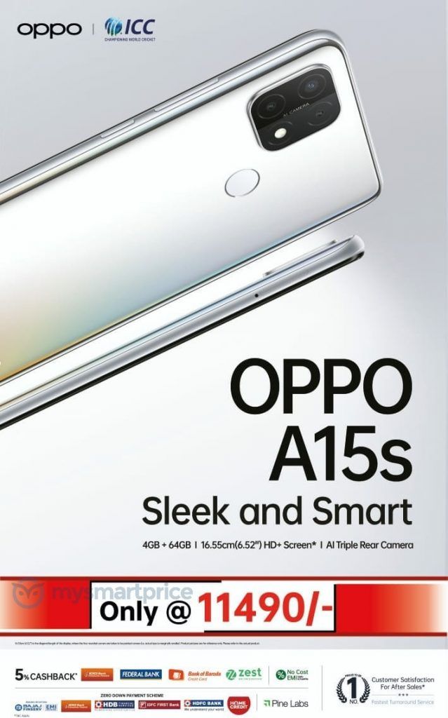 Oppo A15s Price