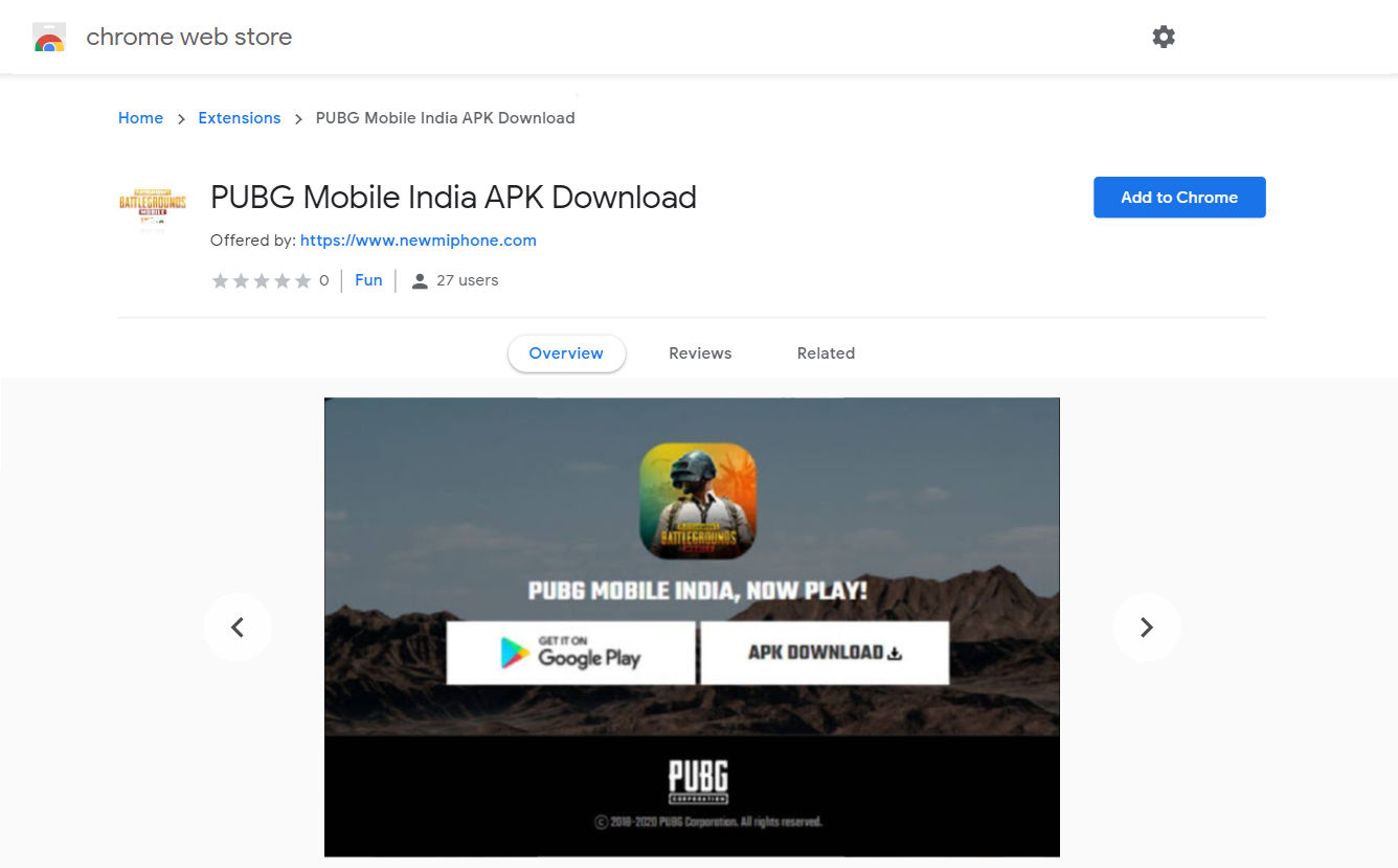 PUBG Mobile India APK fake links