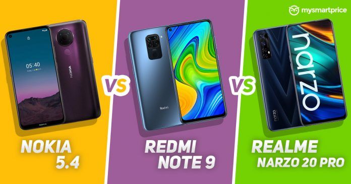 5.4 vs note 9 vs 20 pro