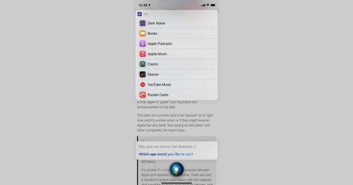 iOS 14.5 update Siri third party music app