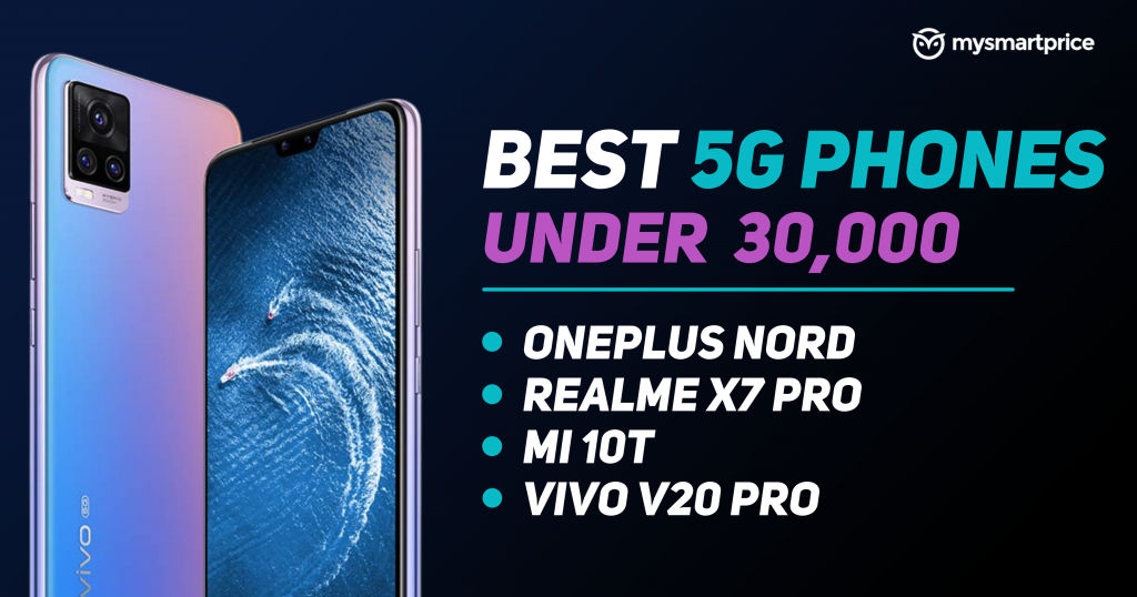 Best 5G Smartphones Under Rs 30,000 in India OnePlus Nord, Realme X7