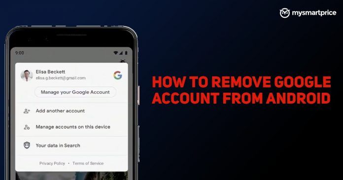Android remove gmail from how account to How to