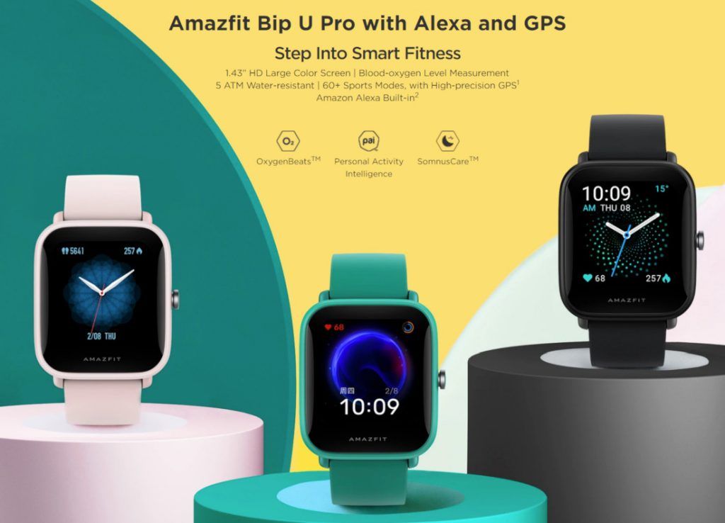 Amazfit Bip U Pro With GPS SpO2 Monitoring and Alexa Support To