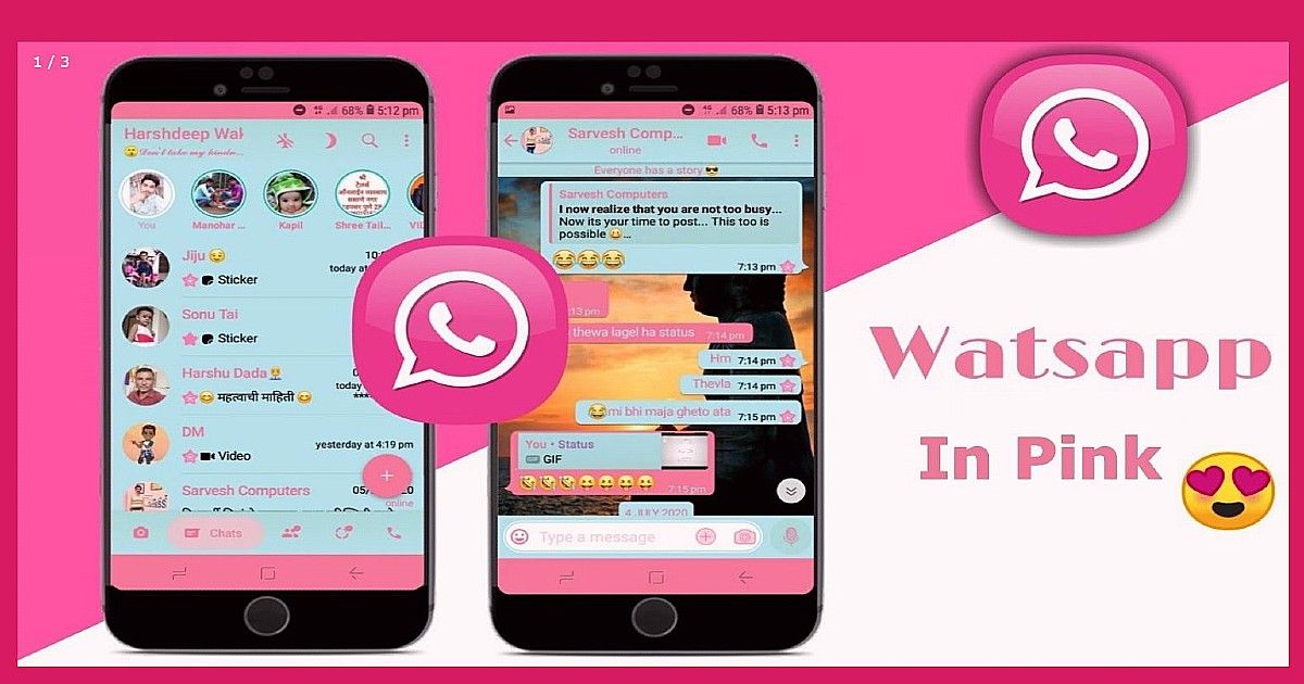 Pink WhatsApp