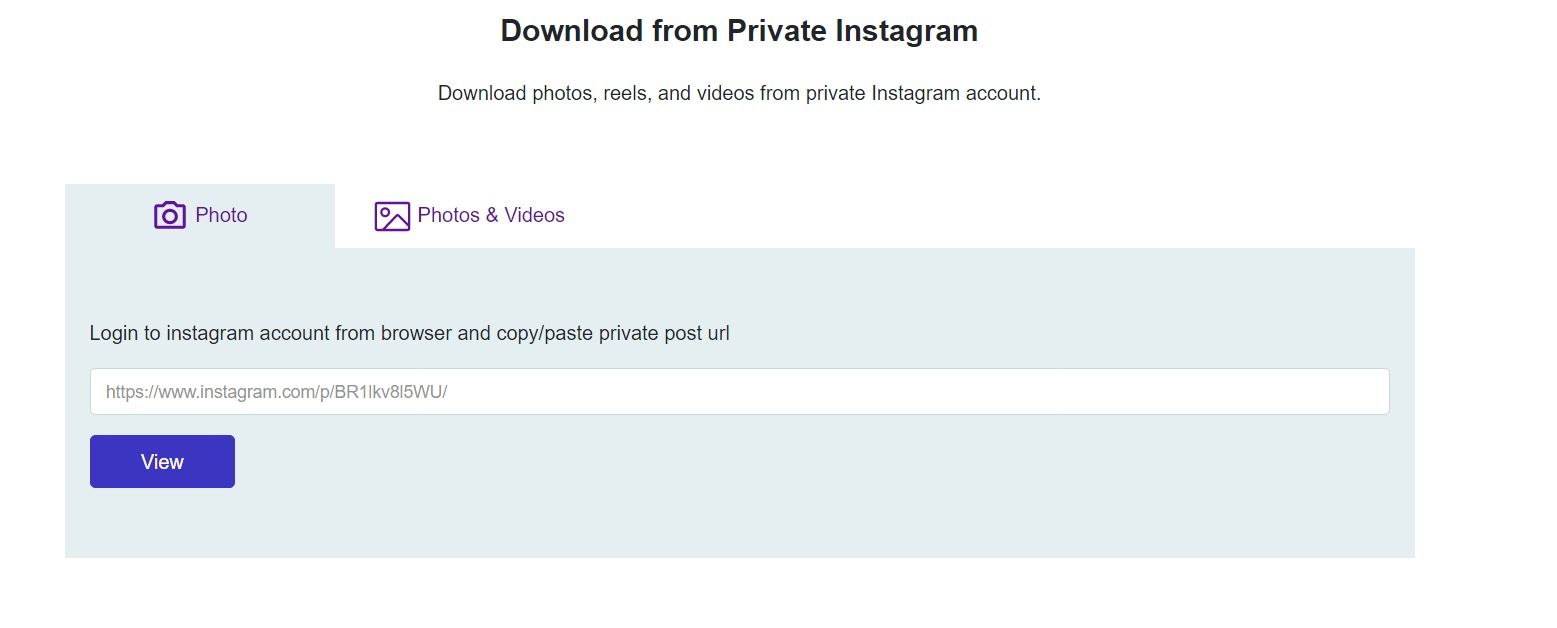 Private Instagram Downloader