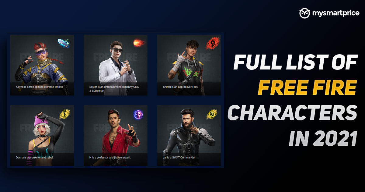 Free Fire Characters June 21 Dj Alok Jai Hayato Kapella Wukong Nikita And More Mysmartprice