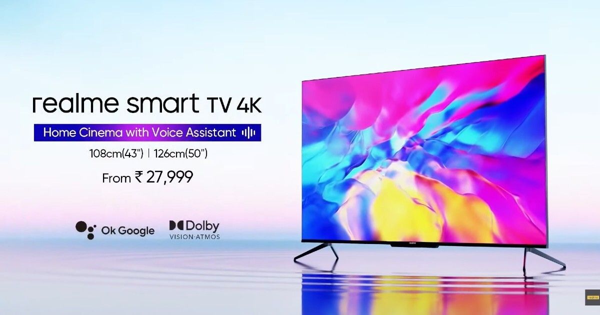 Realme Smart TV 4K With Dolby Vision, Dolby Atmos Launched in India in