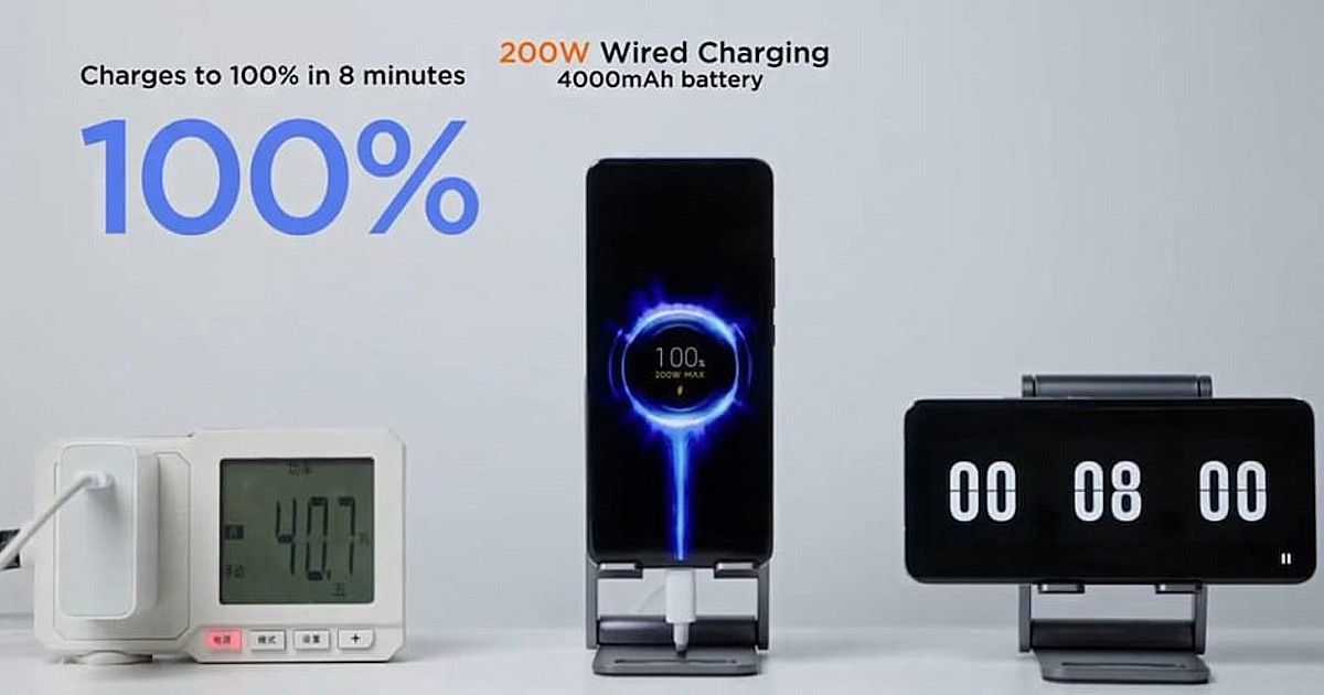 Xiaomi 200W fast charging