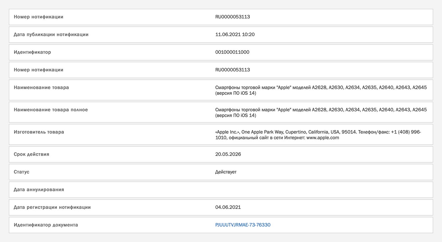 Iphone 13 Models Appear In The Eurasian Regulatory Database And Confirm The Model Numbers