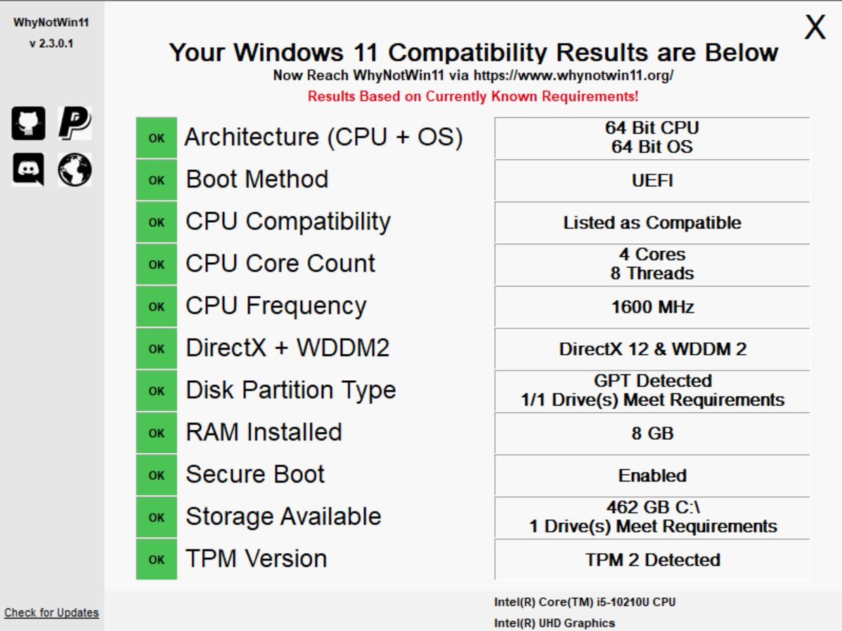 Windows 11 check compatibility