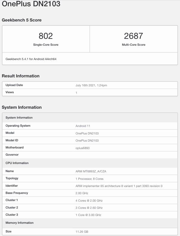 oneplus nord 2 5g specifications