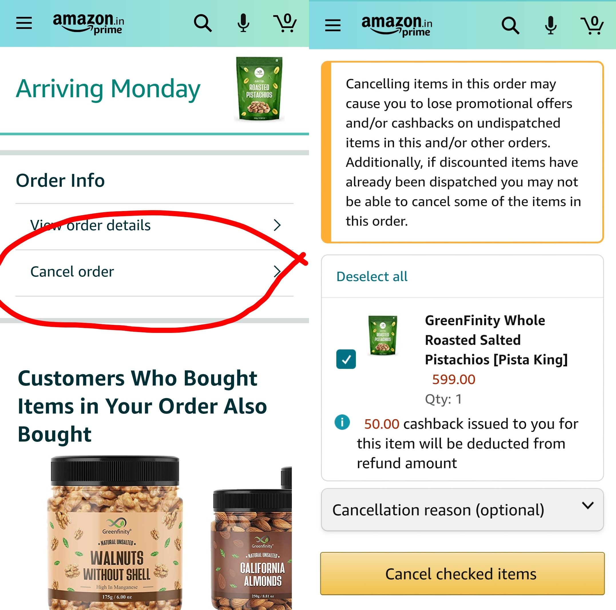 amazon cancel order app