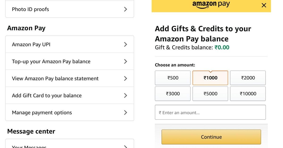 Amazon Pay Gift Card How to Add or Redeem Gift Card and