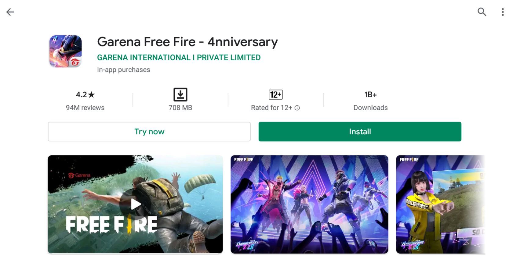 Ffree fire max not installed - Google Play Community