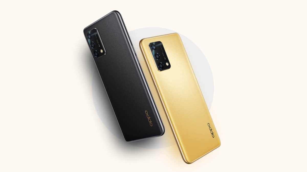 Oppo F19s- Glowing Black and Glwoing Gold