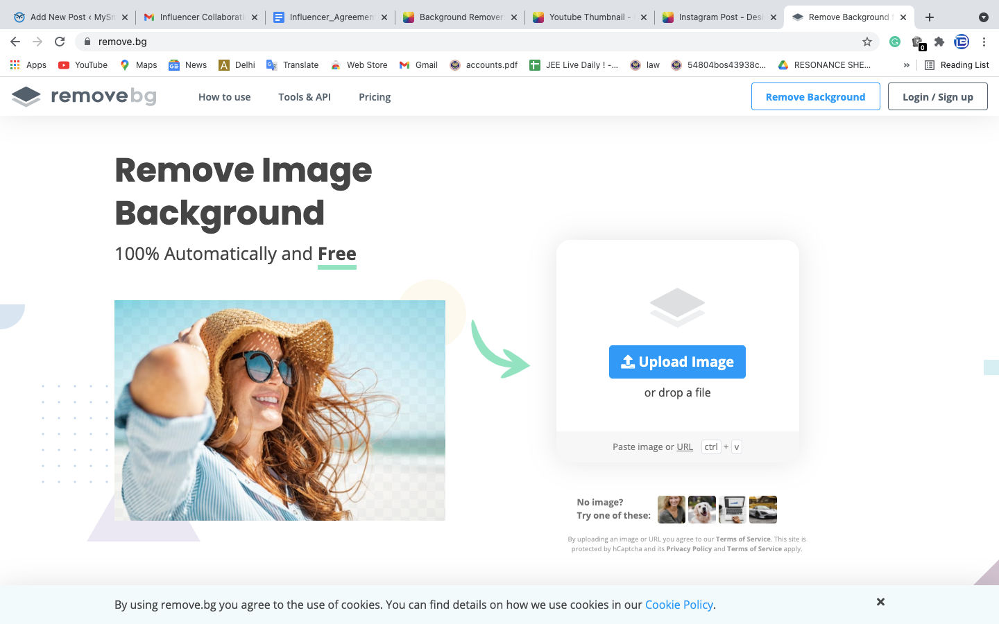 change background color of image online