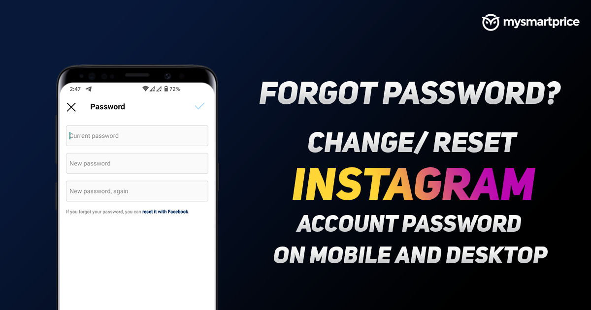 Recover Instagram account: without password, with Facebook