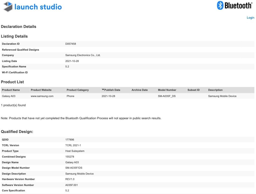 samsung a035f specs