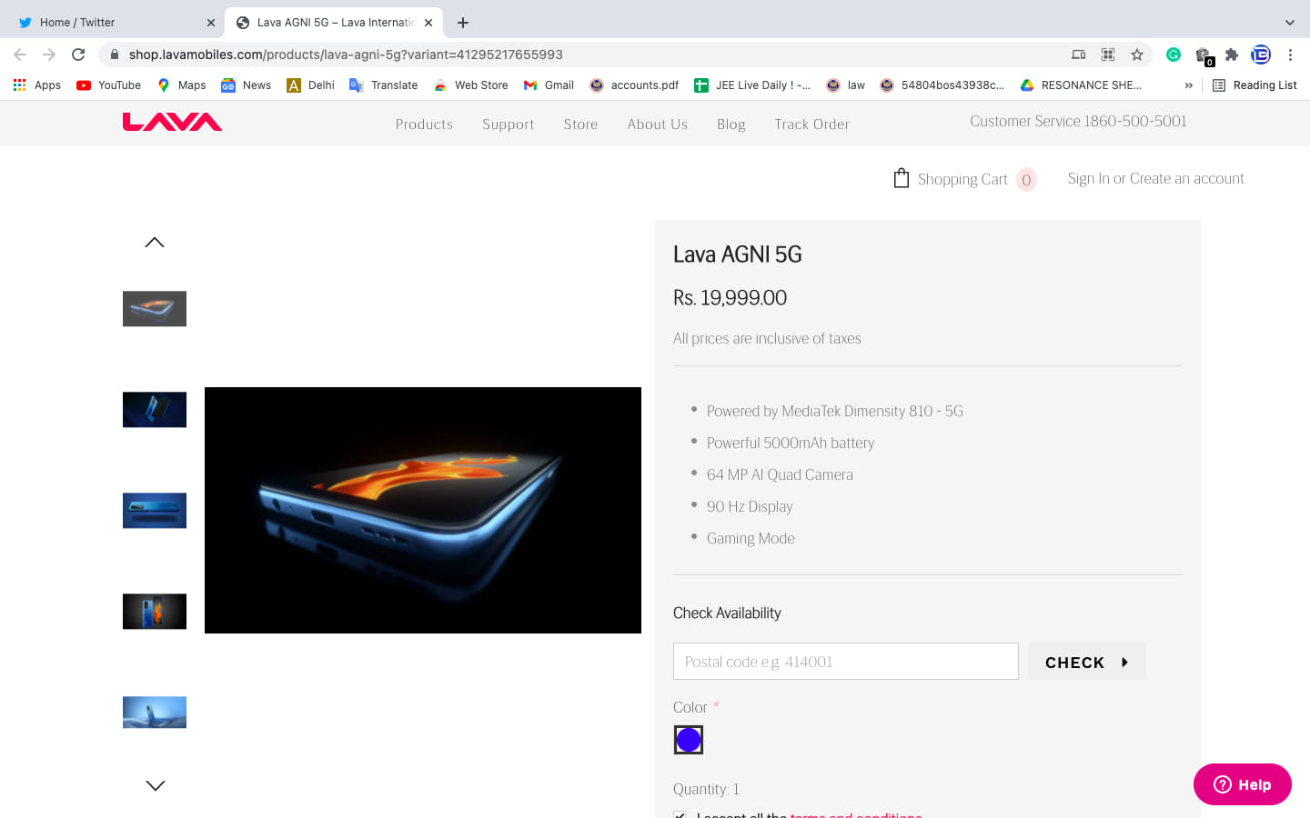 Lava Agni 5G priced at Rs 19,999