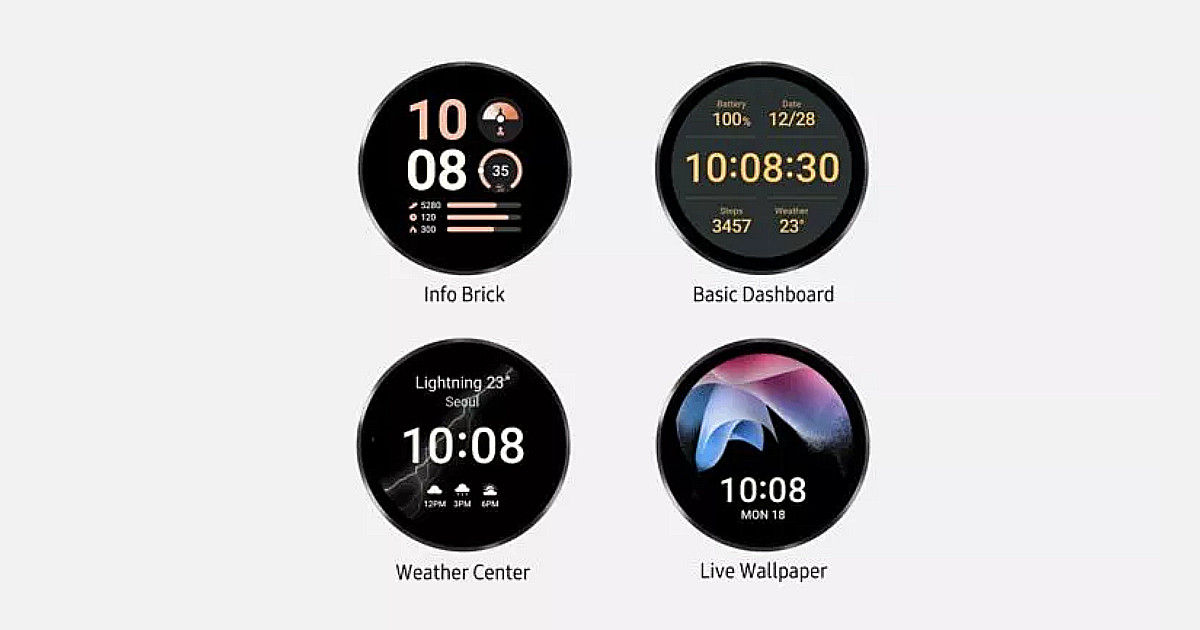 Samsung Galaxy Watch 4 watch faces