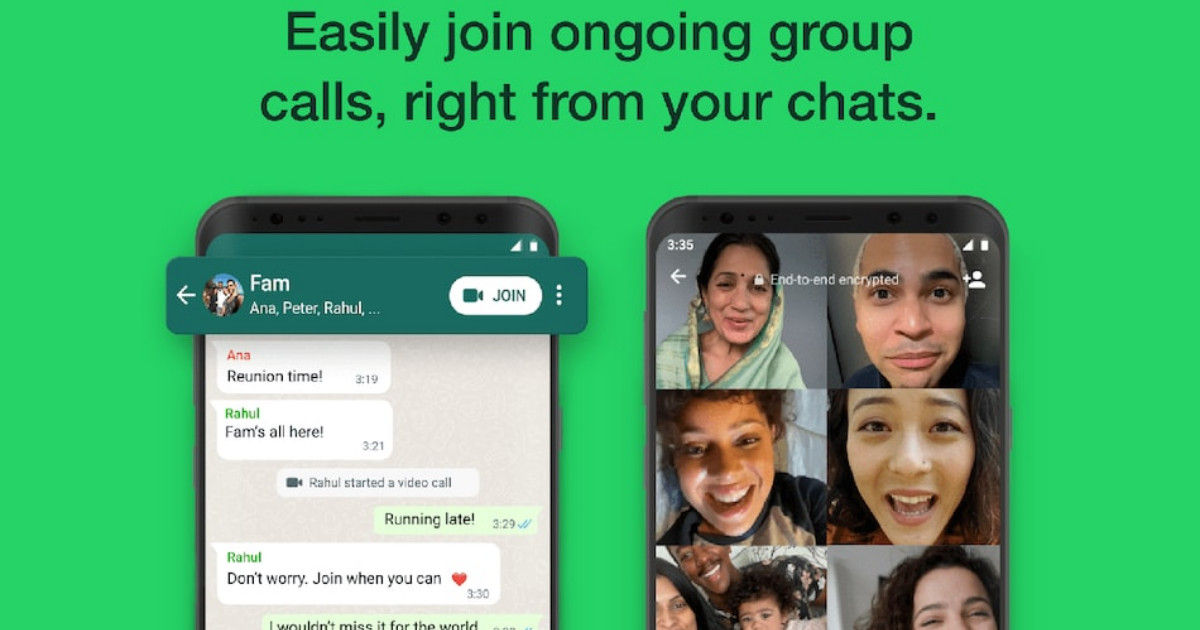 WhatsApp joinable link group calls