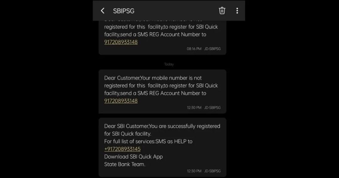 state bank of india balance check number missed call online