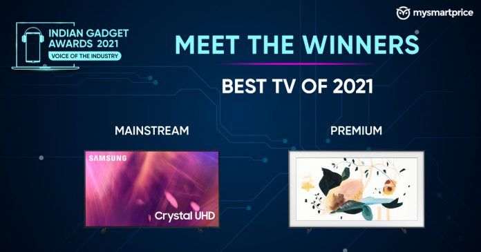 Indian Gadget Awards Winners Samsung The Frame Samsung Aue70 Crystal Are The Best Tvs Of 21 Mysmartprice