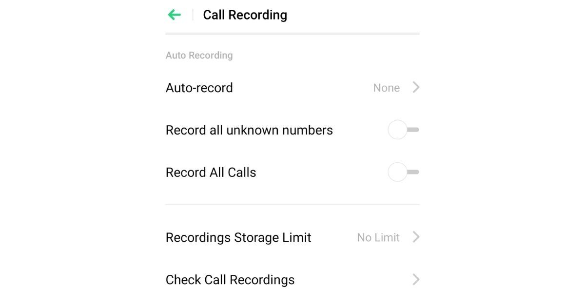 To record calls on OPPO mobile phones
