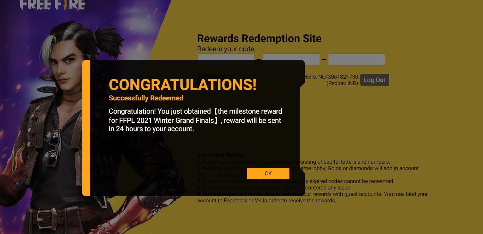 Redeem ff cide Garena Free