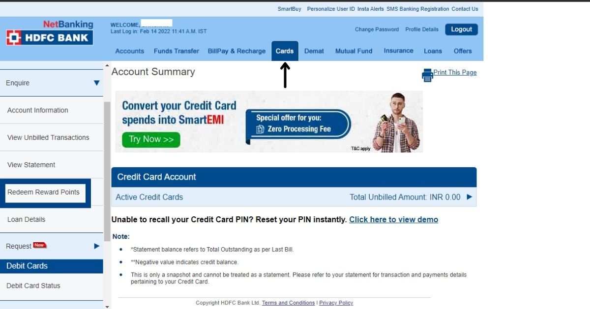Hdfc Credit Card Reward Points How To Redeem Hdfc Credit Card Points Online And Offline 4685