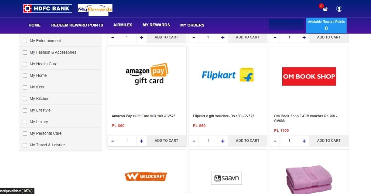 Buy  Pay eGift Card Rs 500 - Redeem Credit card points