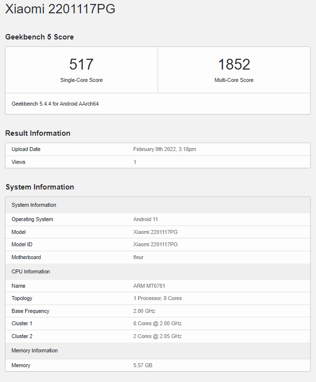 poco m4 pro 5g antutu score