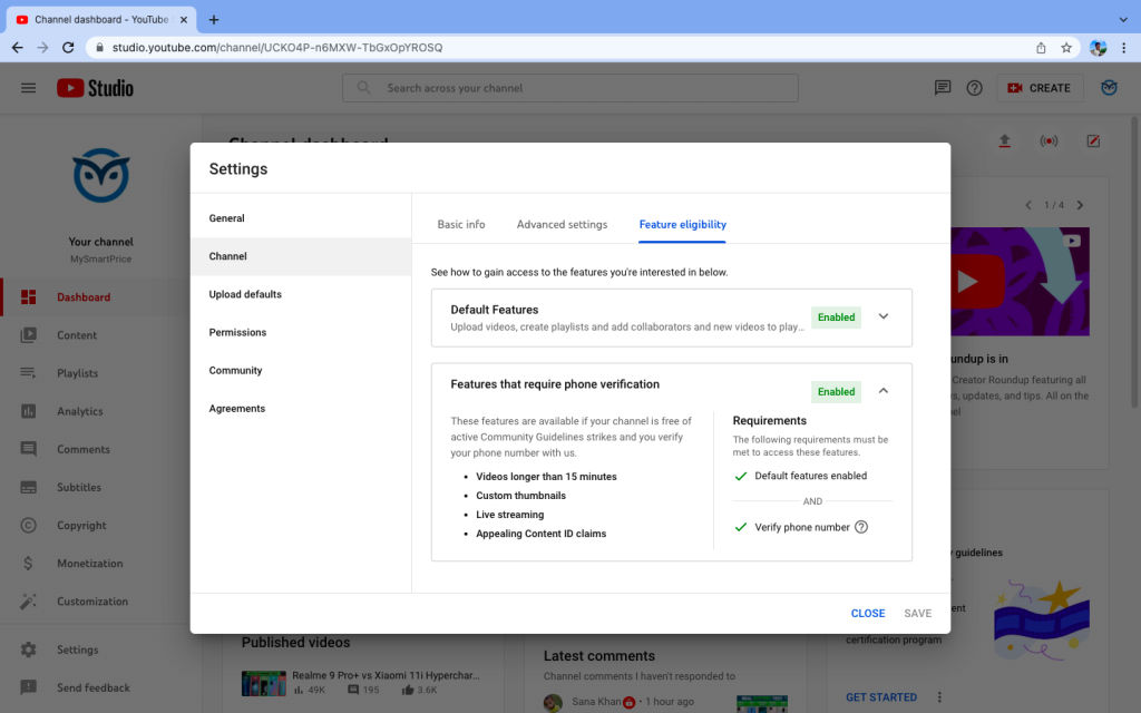 How to Verify  channel in new Creator Studio 