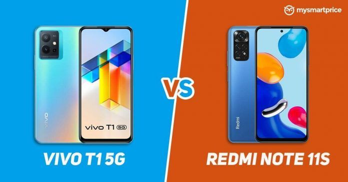 vivo t1 5g vs redmi note 11