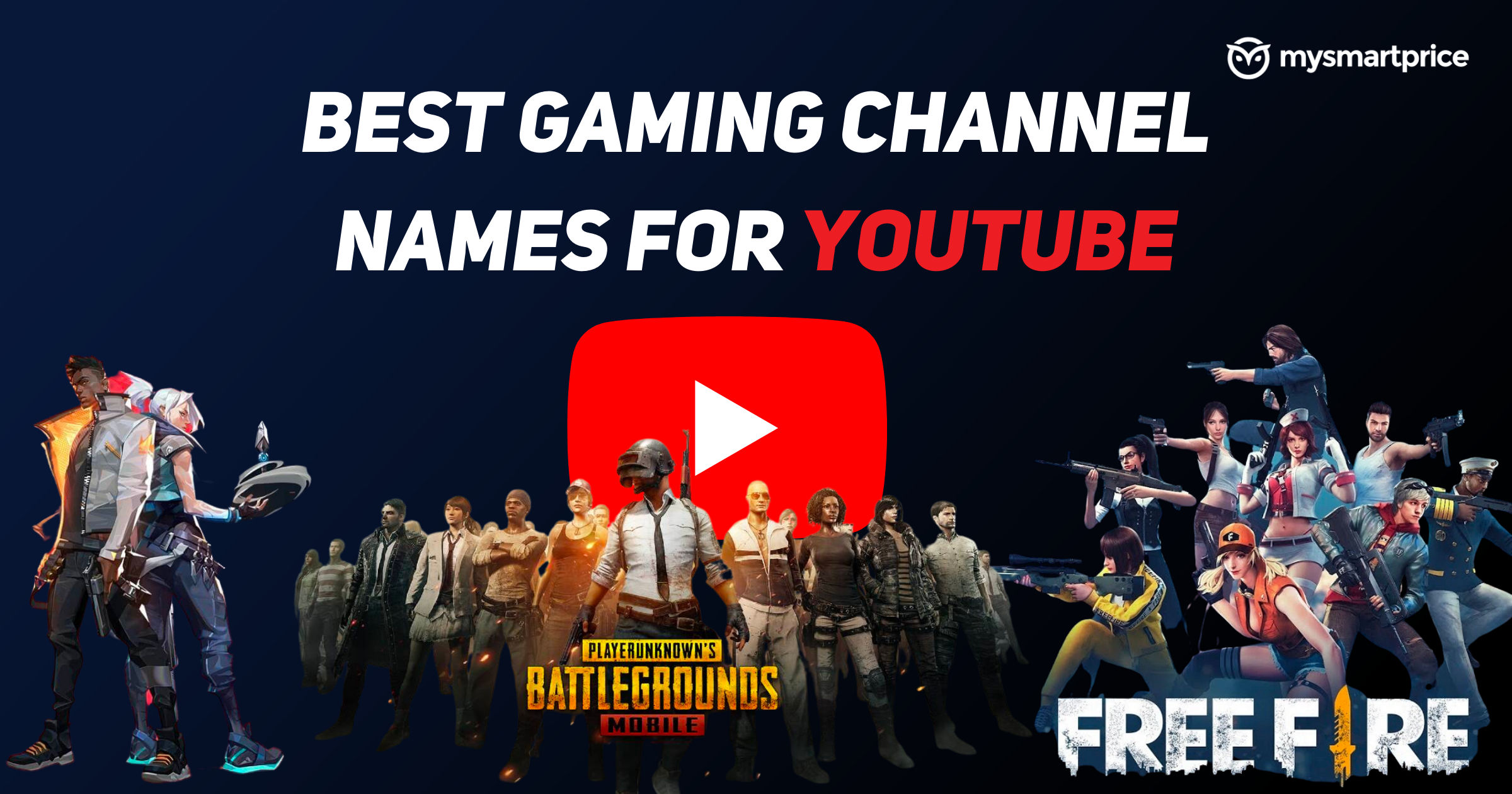 Gaming Channel Name List for YouTube: 200+ Best Gaming Names for Your  YouTube Channel - MySmartPrice