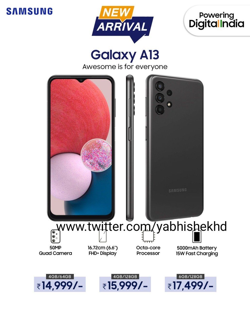 samsung a13 4 64 price in india